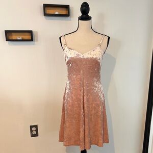 Crushed Velvet Slip Dress